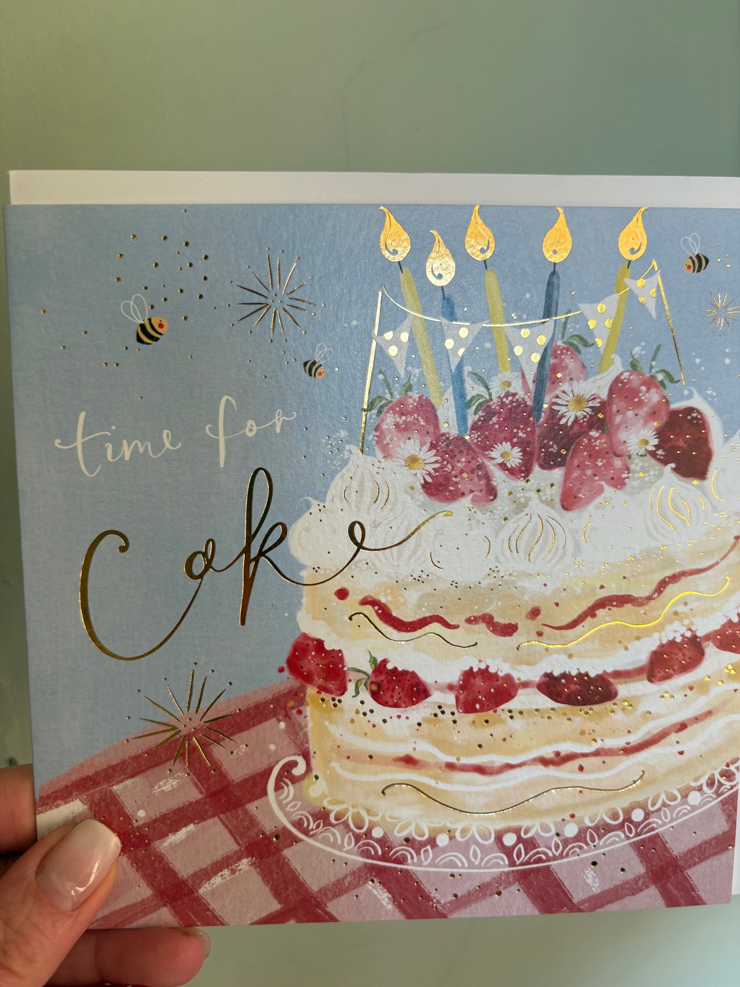 Victoria sponge cake birthday card