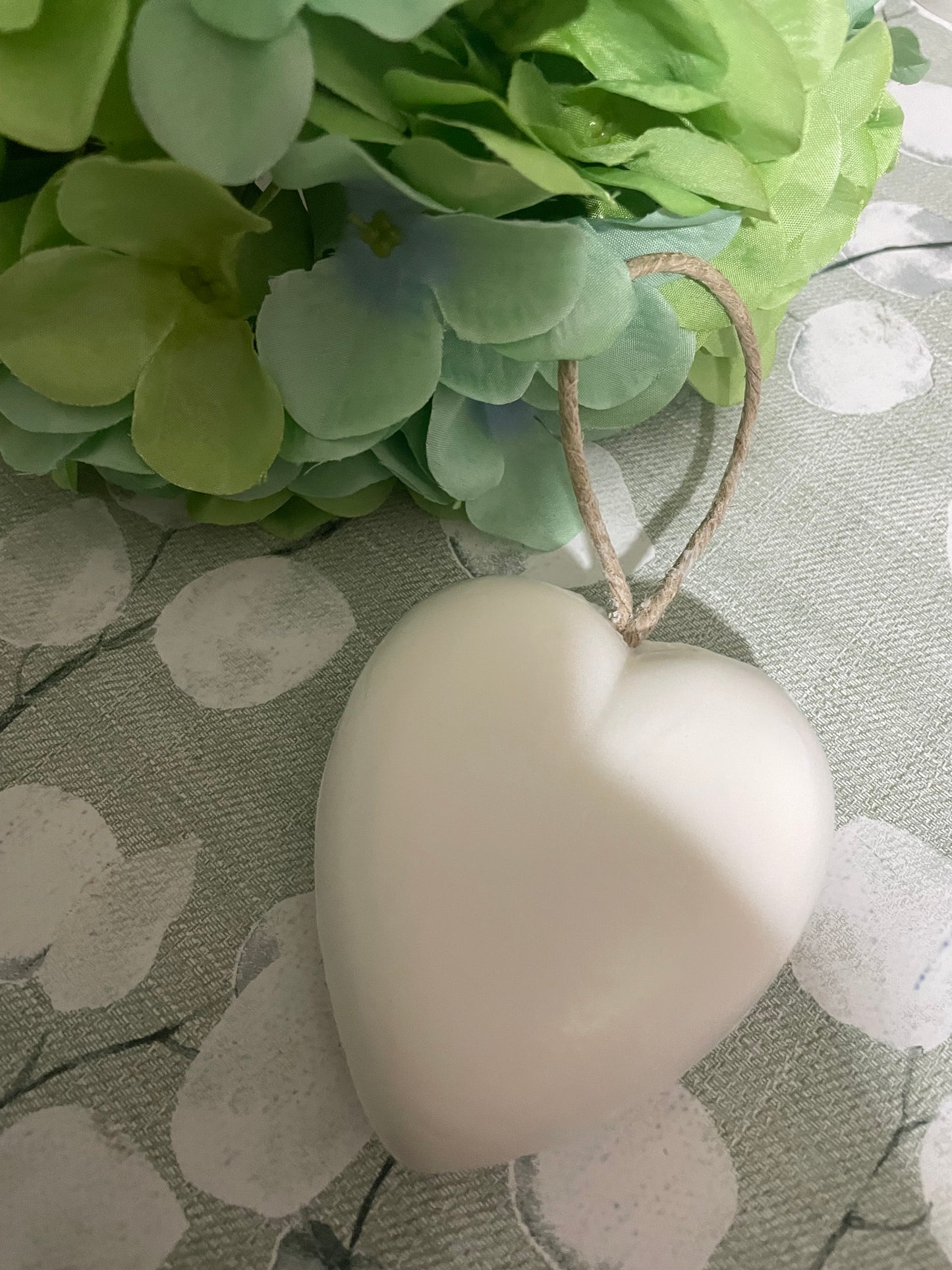 Natural french soap - heart on a string