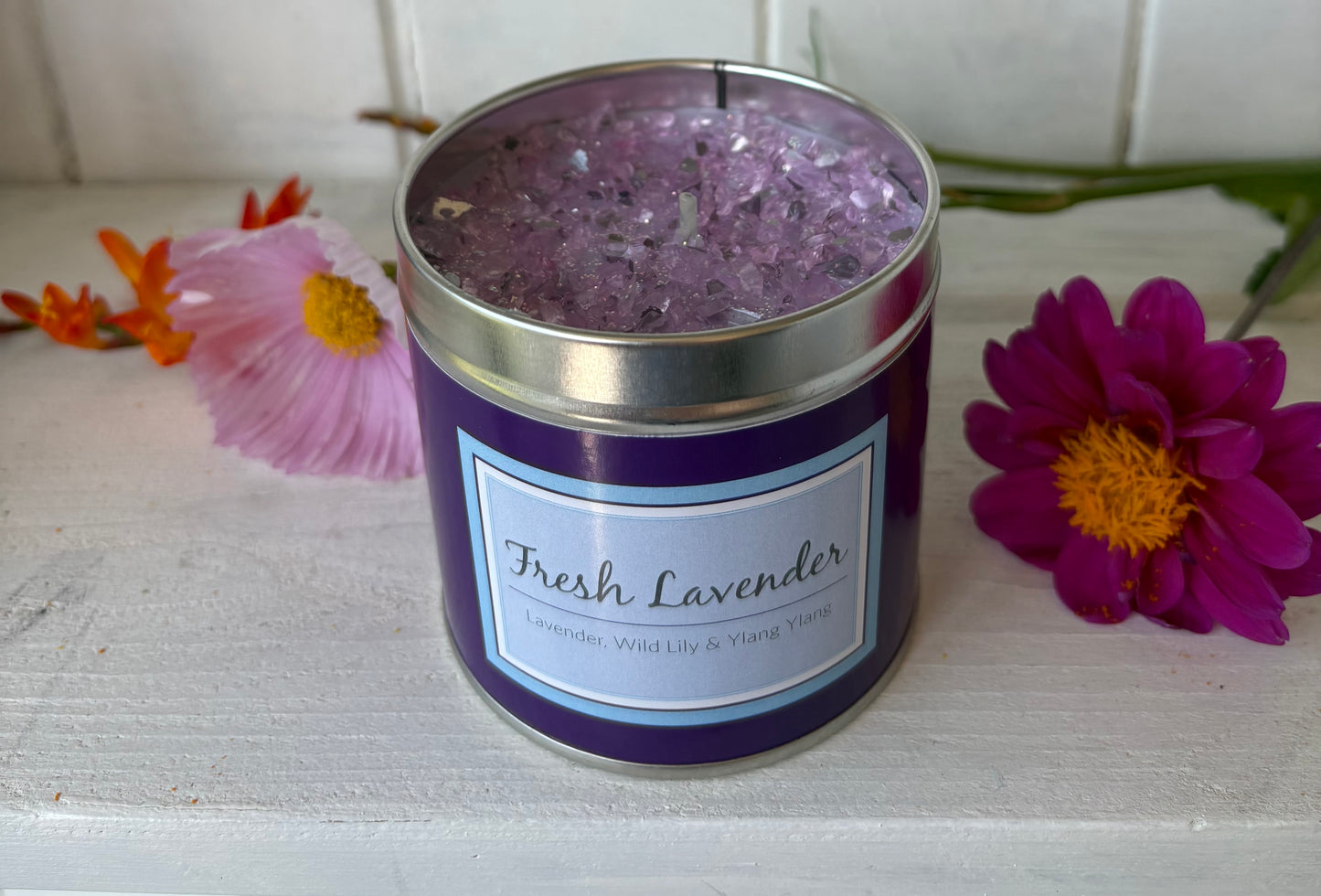 Fresh lavender candle