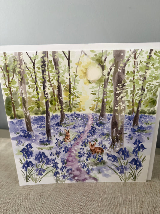 Hare in woods card