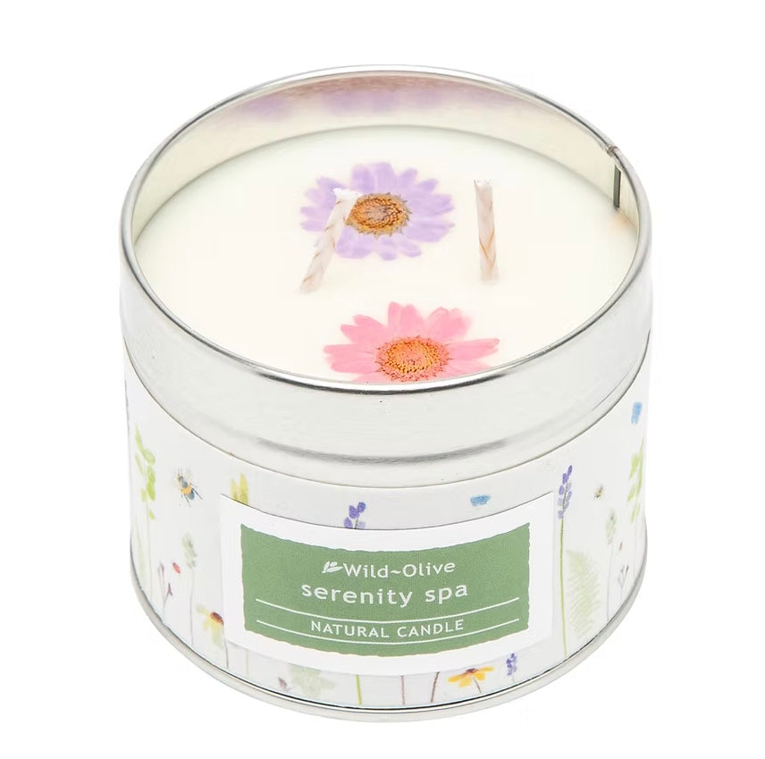 Soy wax artisan two wick candle - serenity spa