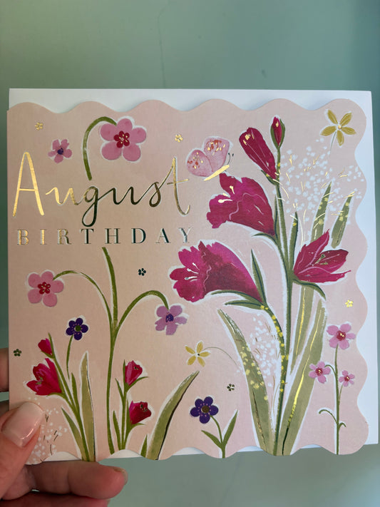 August birthday card