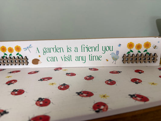 Garden friend plaque