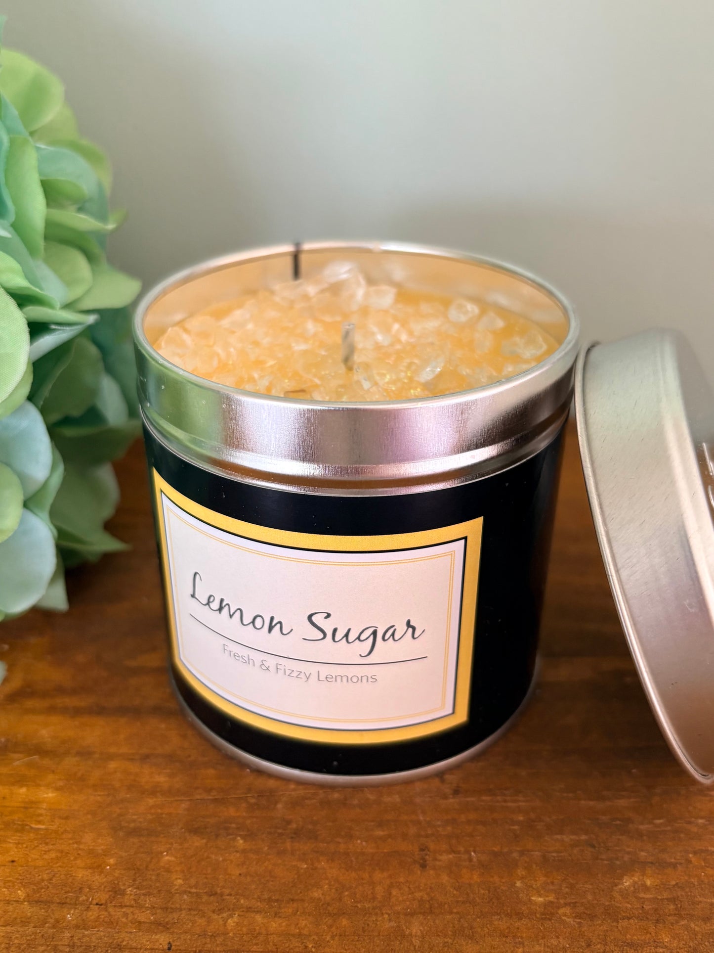 Lemon sugar candle