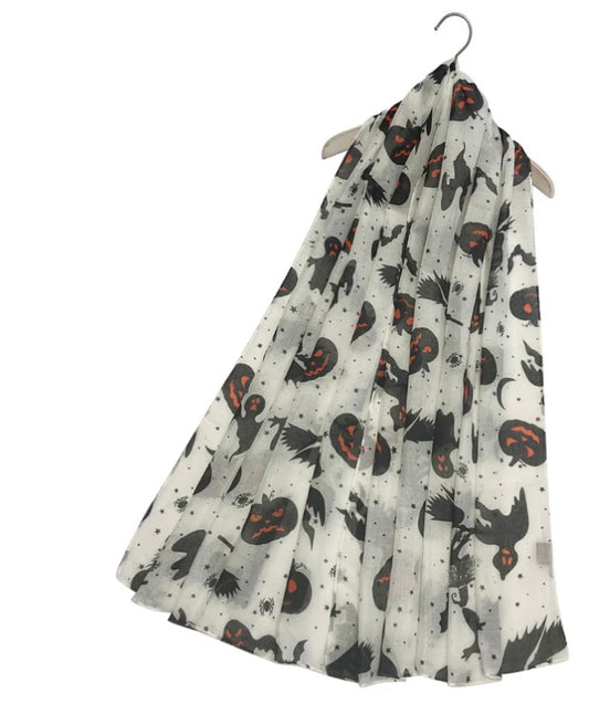 Halloween scarf - black & white