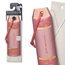Greeting card book mark just because….