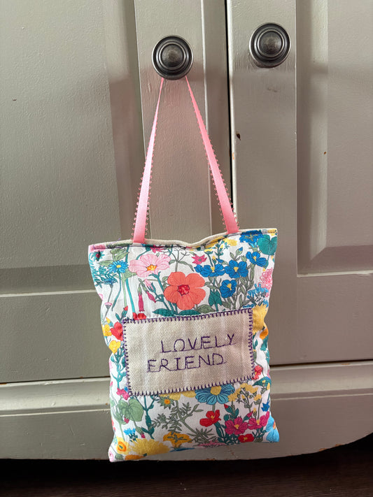 Lovely friend handmade hanger embroidered by Rosie