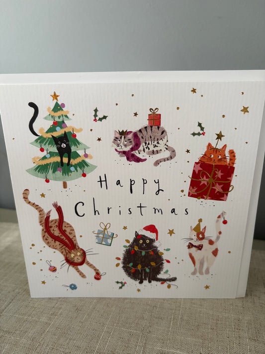Christmas cats card
