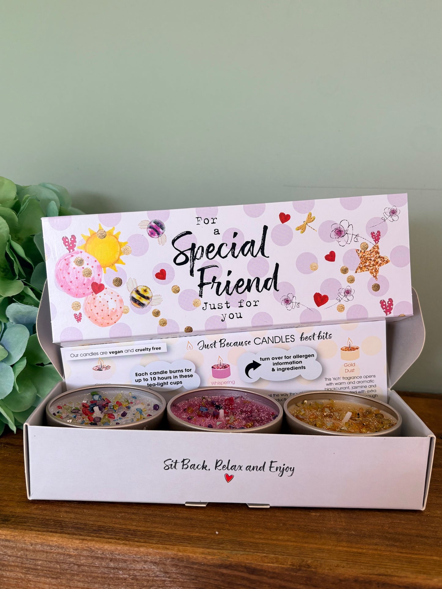 Three candle gift box set special friend