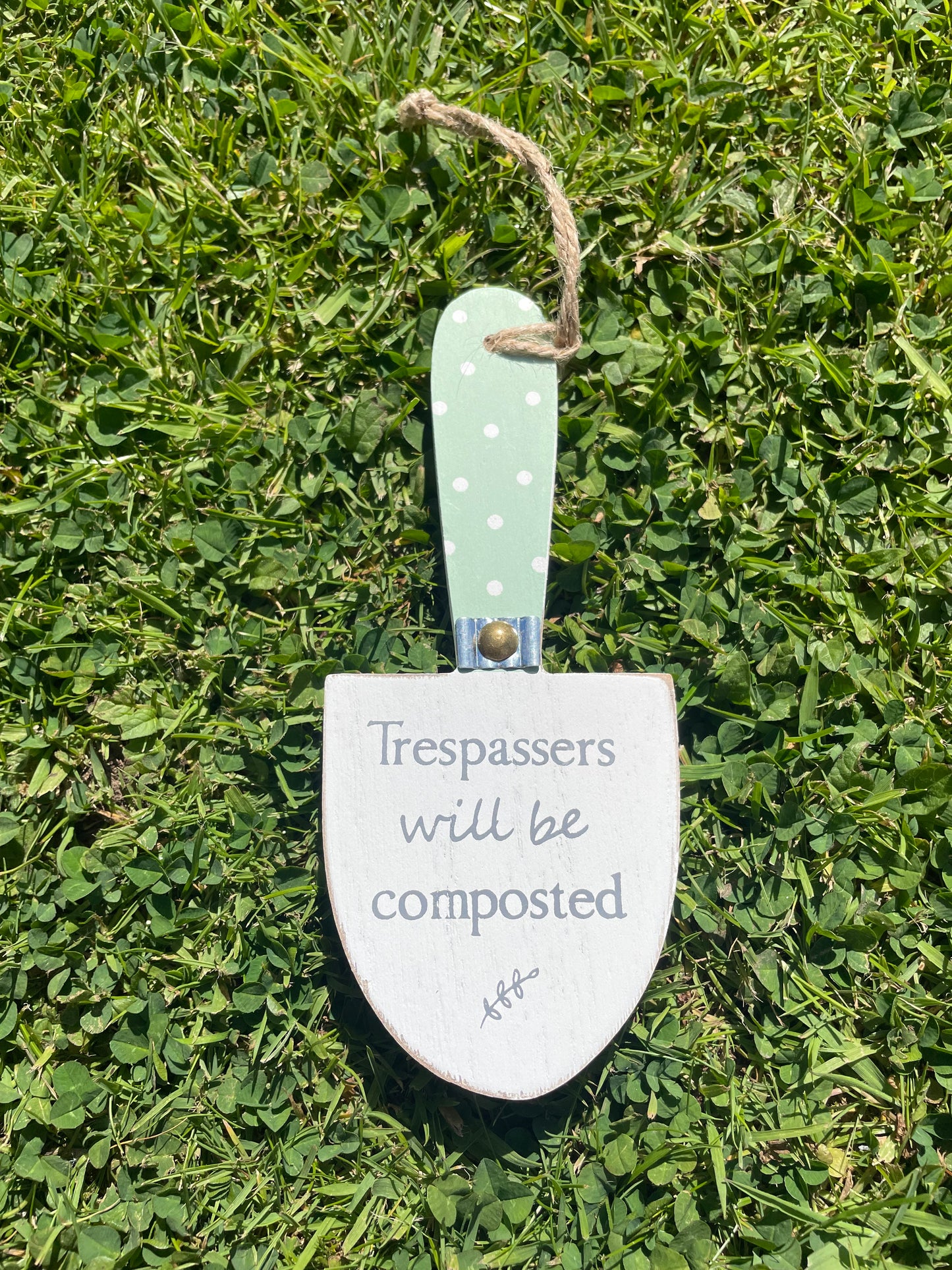 Garden Trowel wood decor hanger