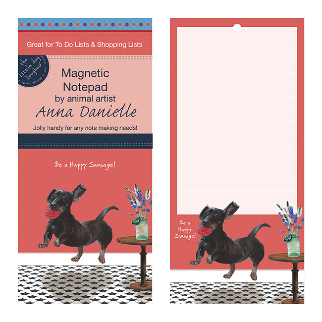 Happy sausage magnetic notepad