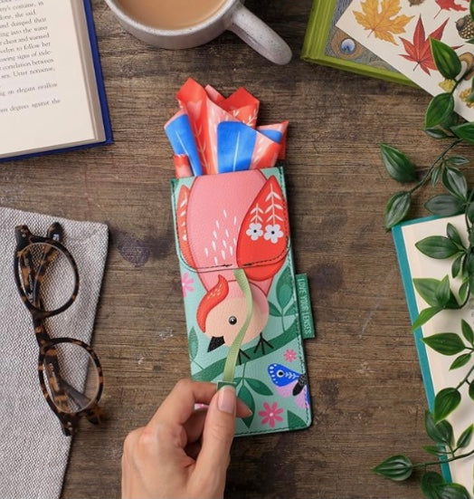 Love your lenses glasses case and cloth - bird tail