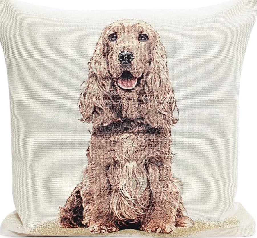 Cocker spaniel tapestry cushion