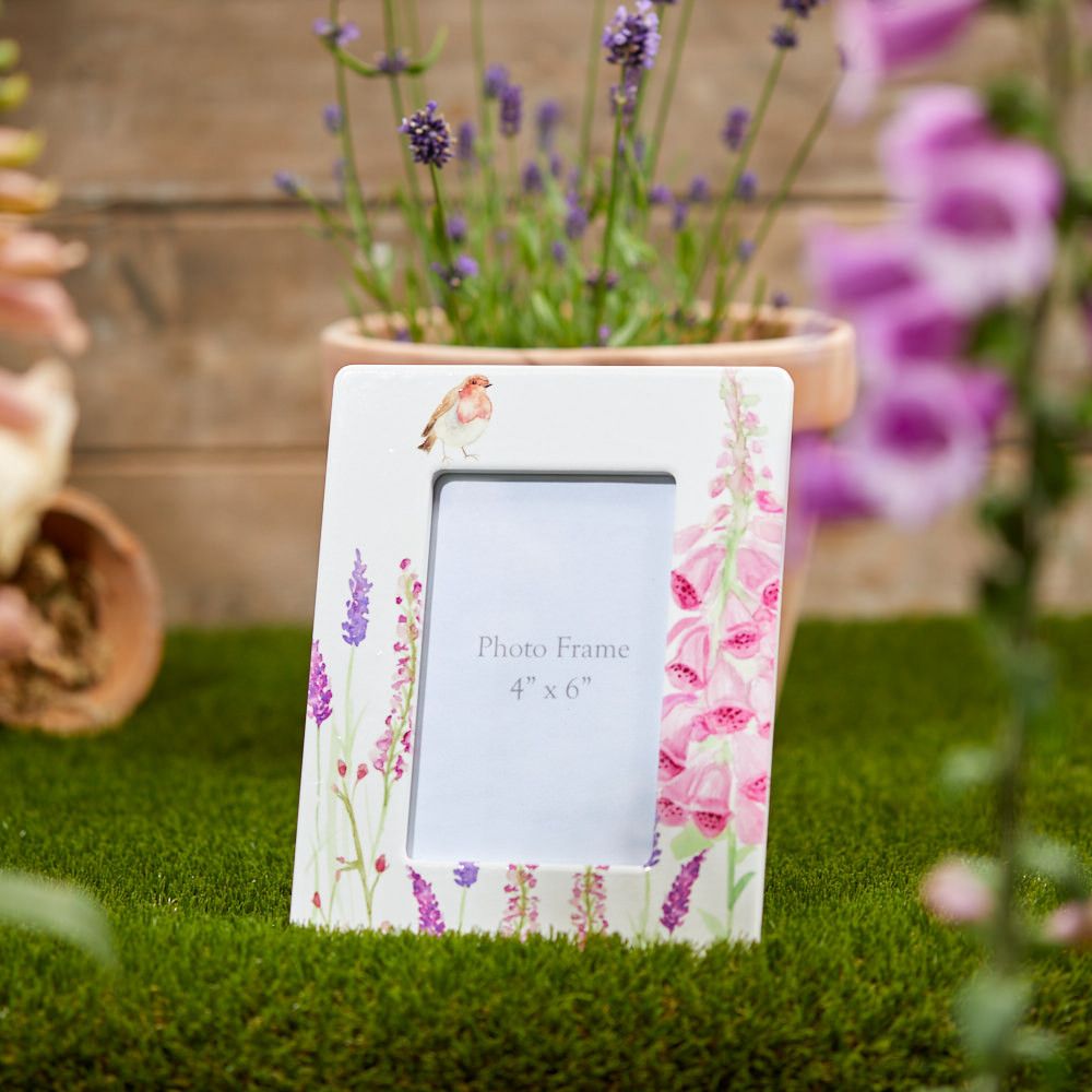 Foxgloves and Birds Photo Frame