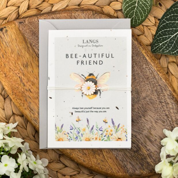 Bee-utiful Friend Bracelet And Plantable Seed Card