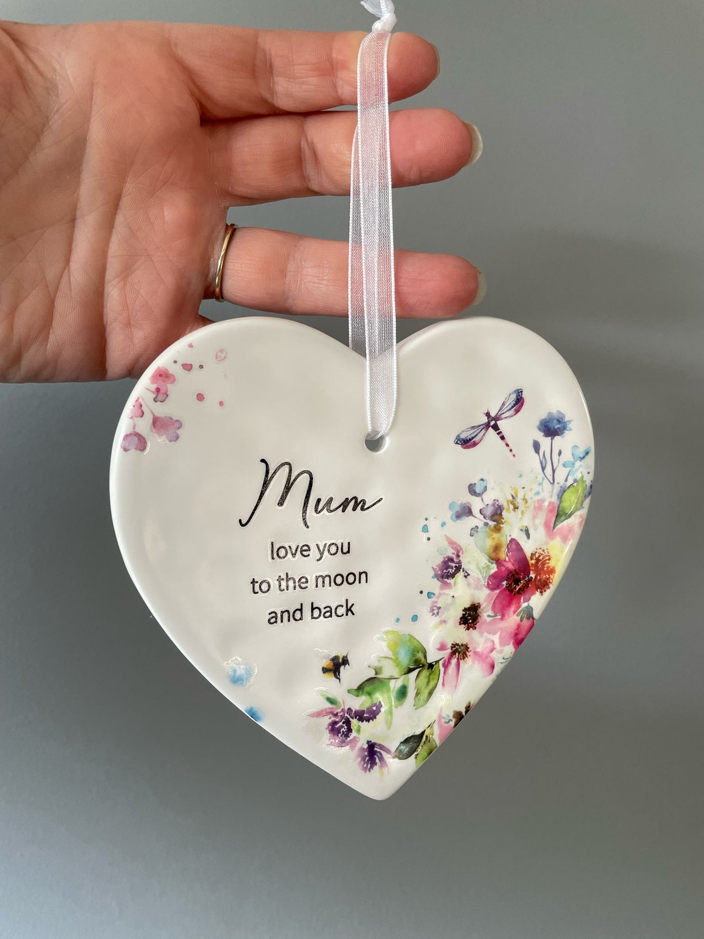 Wild Blossom Design Heart Plaque