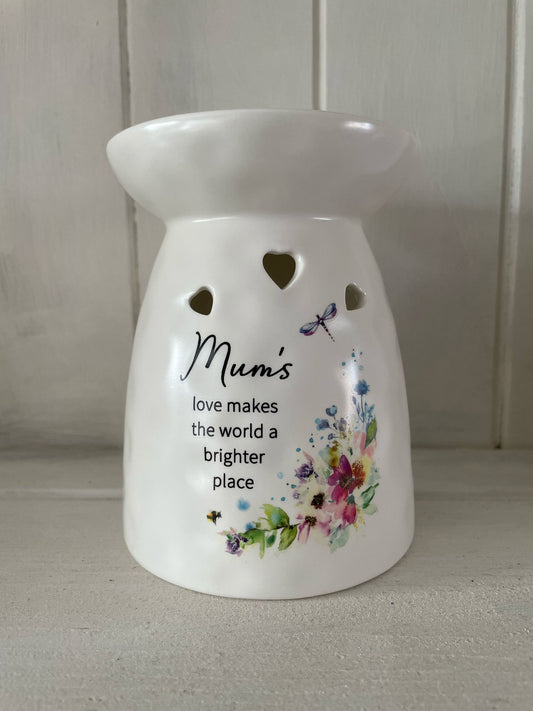 Wild Blossom Design Heart Plaque Tealight And Wax Melts Burner