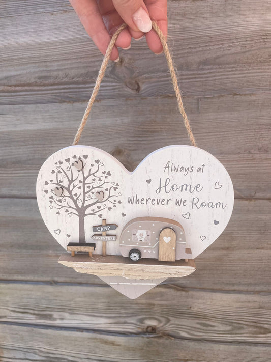 Camping/Caravan heart Plaque