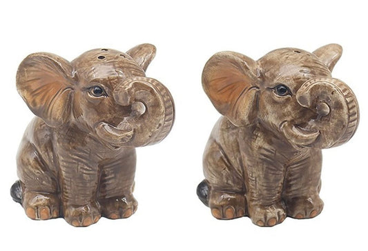 Ceramic Elephant Salt & Pepper Shakers