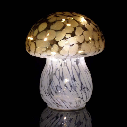 Handblown LED mushroom Light - AMBER