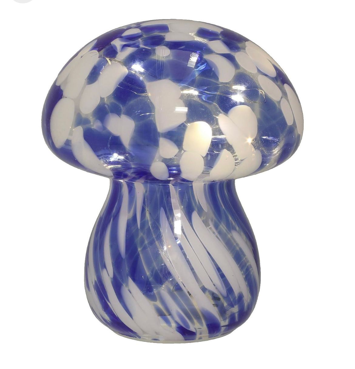 Handblown LED mushroom Light - BLUE