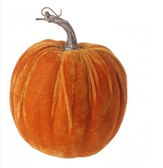 Orange velvet pumpkin