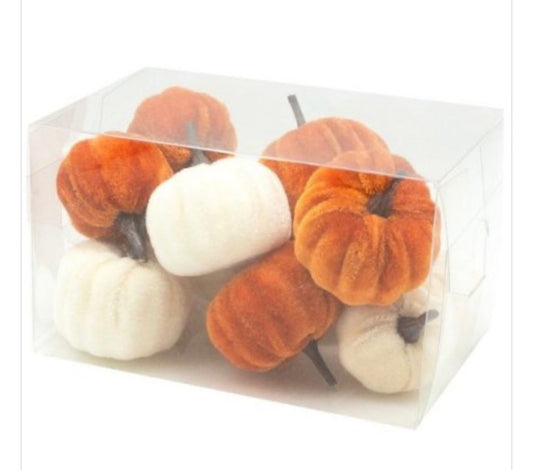 Orange and White velvet pumpkins