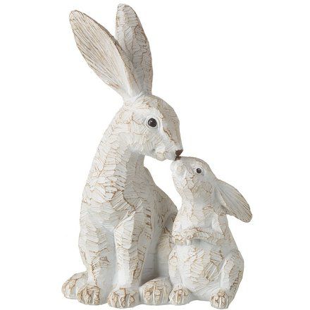 Mother & Baby kissing rabbit