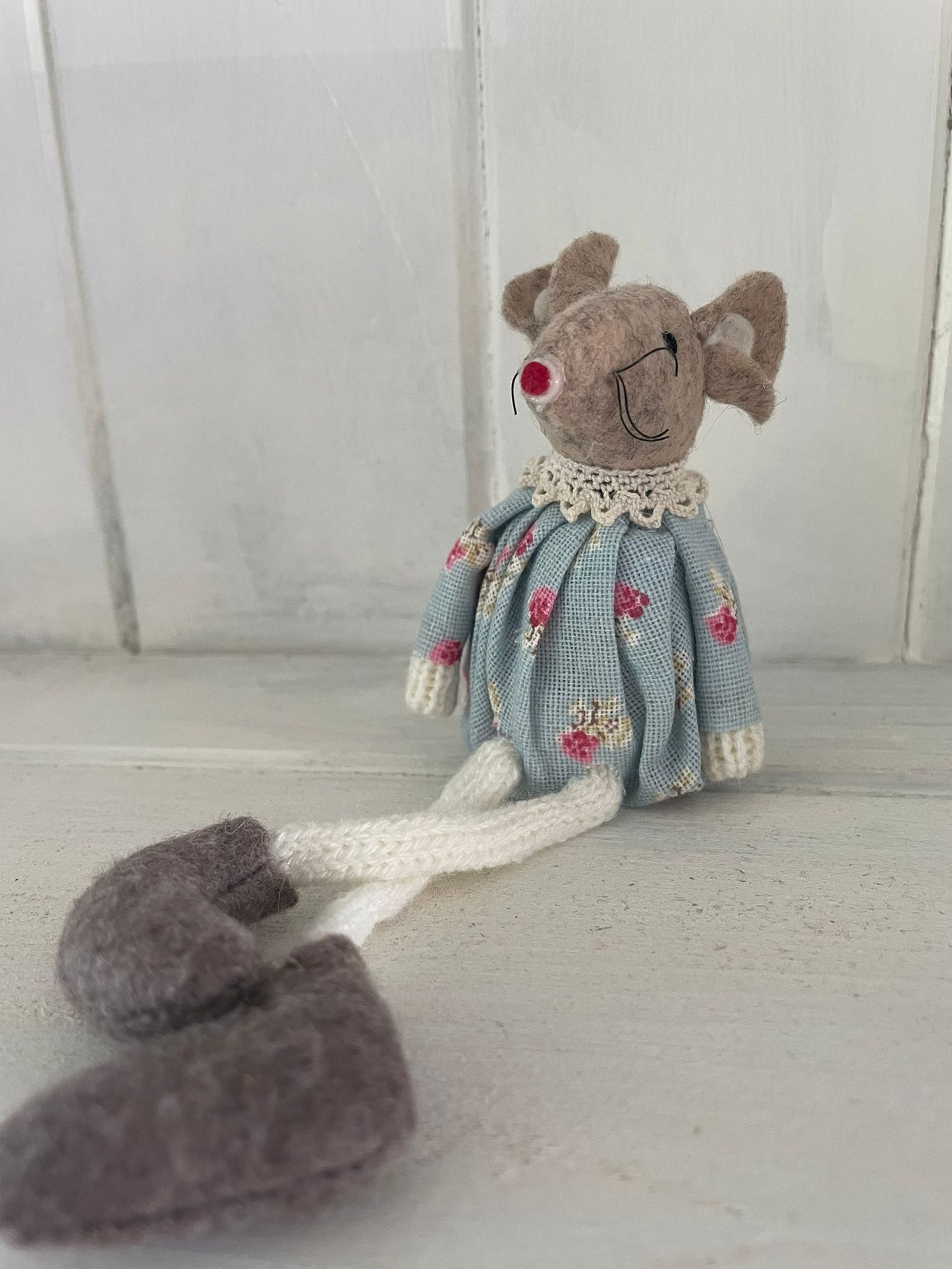 Adorable handmade mouse - Blue