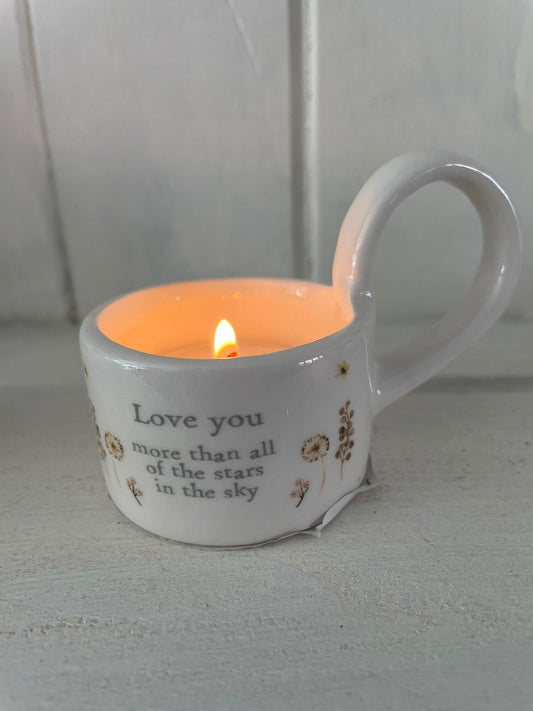 Sentiment tea light holder - love you